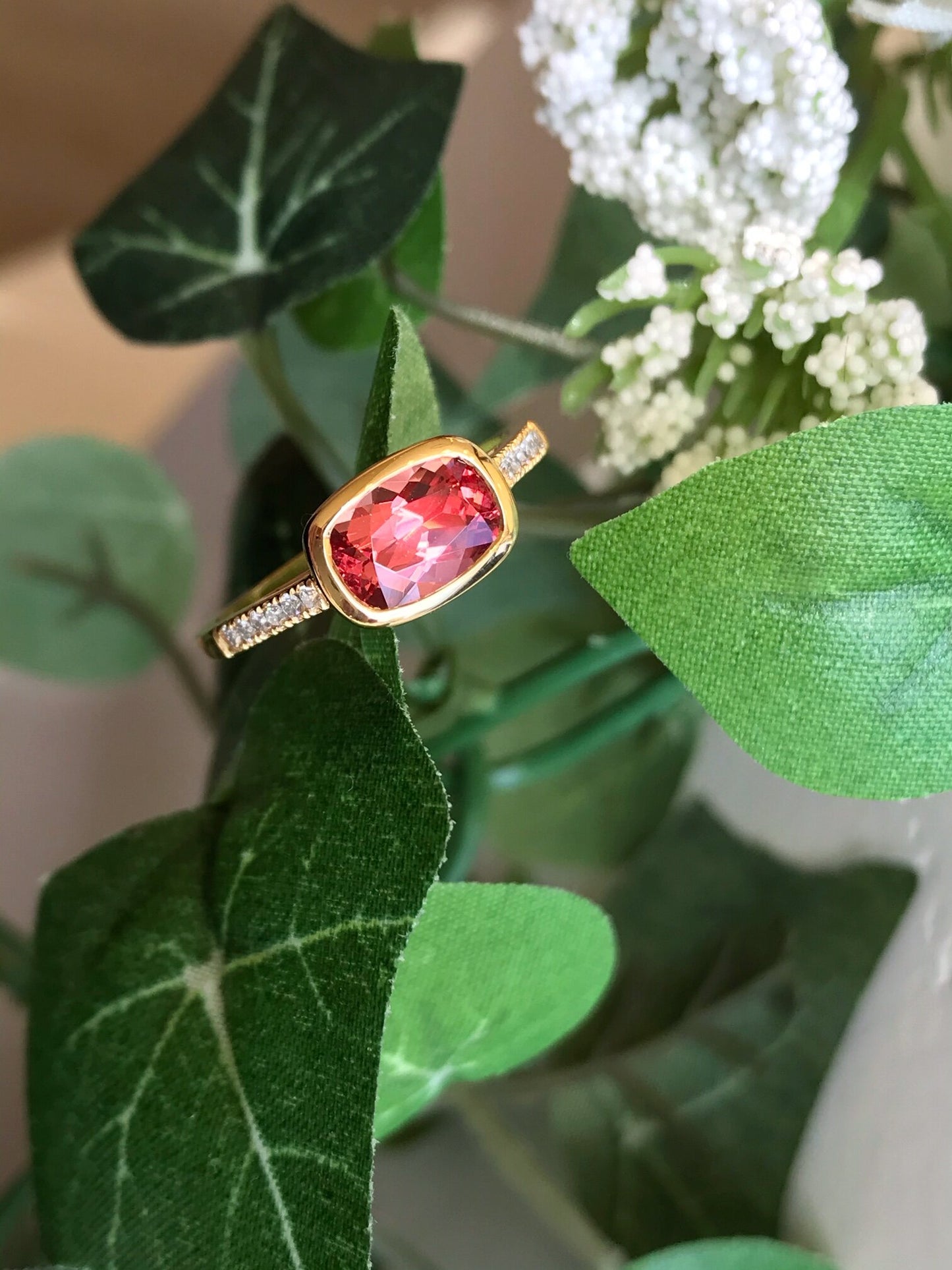 Kim Collins Peach Spinel Ring